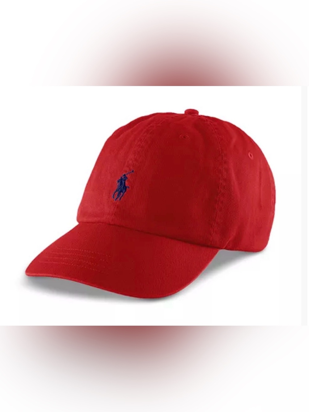 Polo Ralph Lauren Classic Sport Cap Red Cotton Baseball Cap